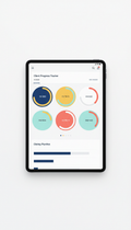 Client progress tracker app interface with real-time feedback